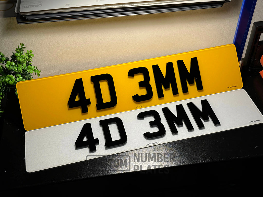 4d 3mm number plate 